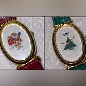 2 Vintage | J.M.Jacmor | Holiday Wristwatches 
Santa | Tree (Batteries Needed)